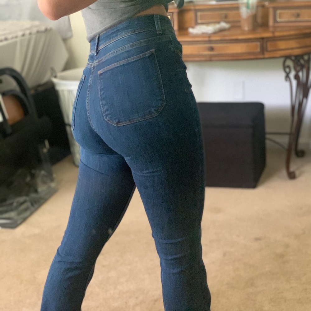 Dark blue denim jeans